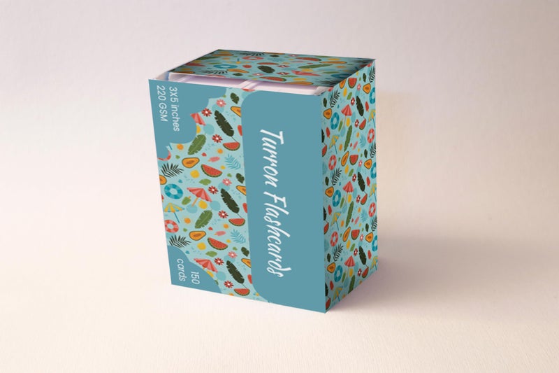 Turron Unpunched Blank Index Flash Cards (150, White, 3 x 5 Inch, 1-Side Ruled) - Image 5