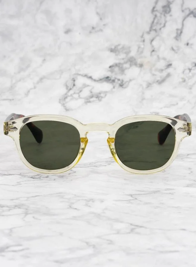  اكسبليست باوتس نظارات شمسية أنيقة جوني ملونة أصفر وسلحفاة - أخضر للجنسين