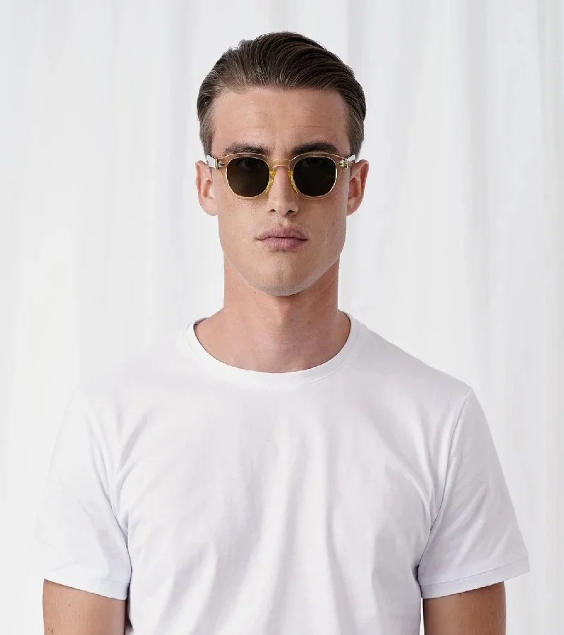 اكسبليست باوتس نظارات شمسية أنيقة جوني ملونة أصفر وسلحفاة - أخضر للجنسين