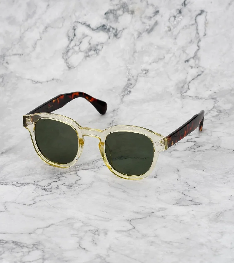 Explicit Poets Explicit Poets Unisex JOHNNY COLORED Yellow & Tortoise - Green Stylish Sunglasses, 2EP12