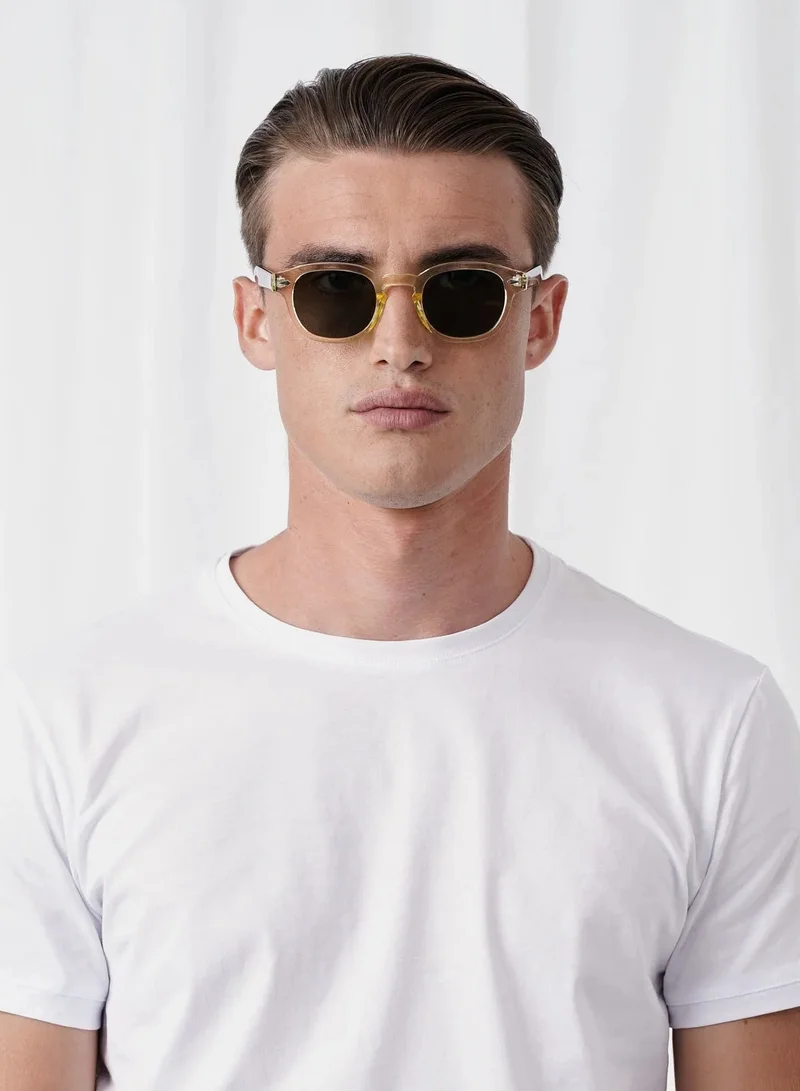 Explicit Poets Explicit Poets Unisex JOHNNY COLORED Yellow & Tortoise - Green Stylish Sunglasses, 2EP12