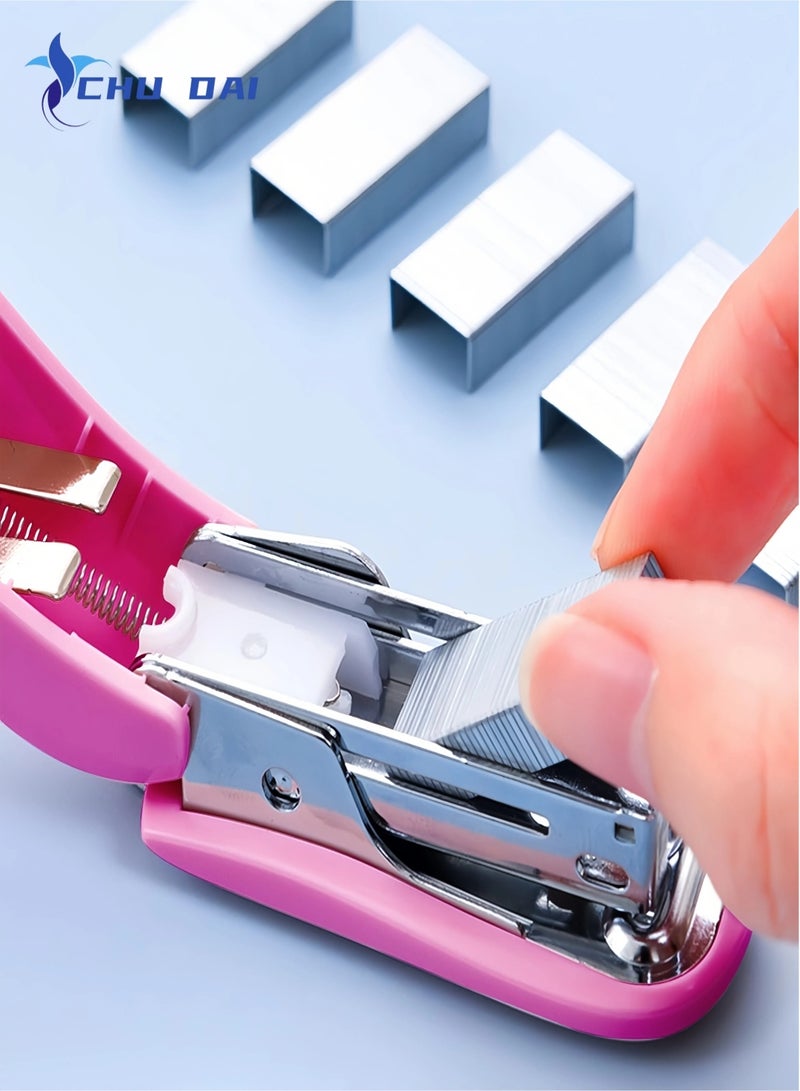 CHU DAI 1 Pack Staplers for Desk Staplers, Miniature Stapler with Staples(Random Color) - Image 2