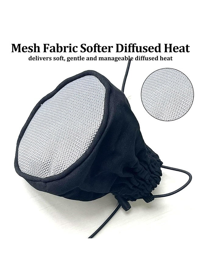 جورب موزع هواء لمجفف الشعر المجعد، ملحق قابل للطي ومجفف شعر للسفر، للشعر المجعد والمموج، يناسب معظم مجففات الشعر ذات الحجم القياسي (فضي). - Image 4