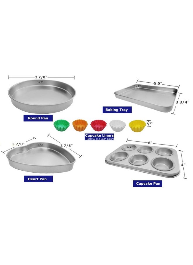 Quadrapoint Deluxe Pan Set Compatible with Easy Bake Ultimate Oven | Includes 60 Cupcake Liners THAT WILL FIT, UNLIKE OTHERS!! | Kids' Accessories for Cooking Easy Bake Oven Mixes  - Image 2