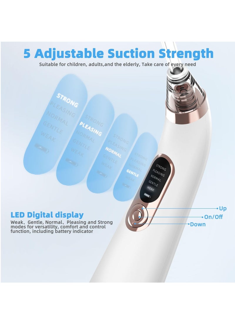 SYOSI Electronic Tonsil Stone Remover Vacuum, 10-in-1 Tonsil Stone Removal Kit with 5 Suction Modes, Easy-to-Use Oral Care Tool for Fresh Breath and Mouth Cleaning (White)  - Image 3