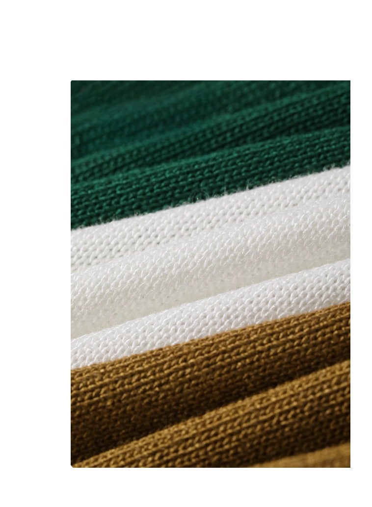 Men's Loose Casual Knitted Short Sleeved T-Shirt Polo  - Image 2