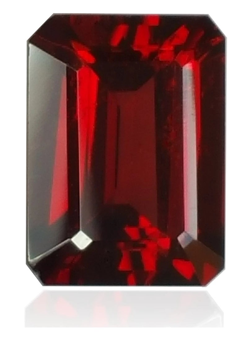 حجر زيركون فاخر لون أحمر غامق ياقوتي - قص زمردي ثماني Emerald Cut - قصة الماسية فاخرة - 15×10 ملم - جودة 5A - Image 1