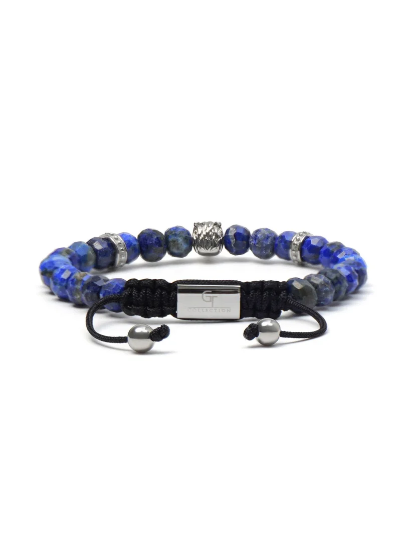Lunnora blue Lapis Lazuli Handmade Natural Stone Bead Bracelet with Silver Arabian Horse – Bracelet for Men, Men’s Bracelet, Gifts for Men, Bracelets for Men – 100% Natural, Adjustable One Size Fits All for Men | Best Price UAE