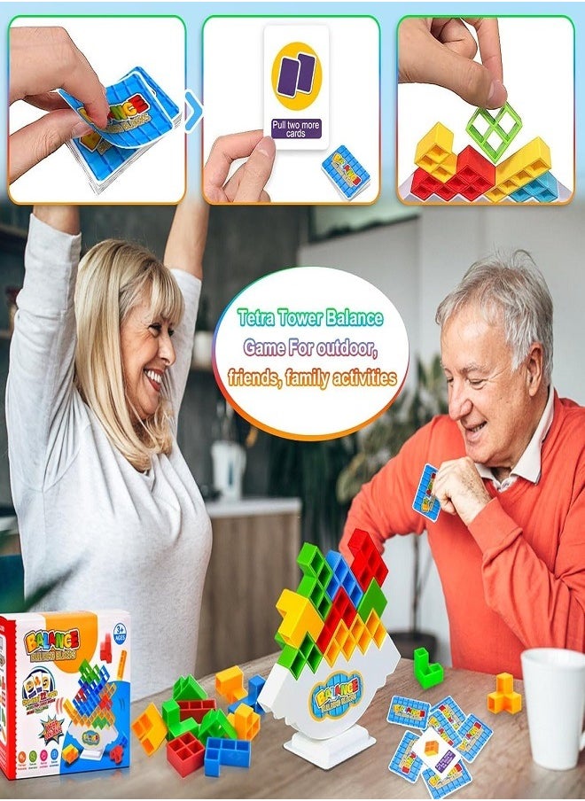 Generic - 48pcs Tetra Tower Balance Game, Tetris Tower Balance Building Toy, High Balance Game for Kids, Russian Tetris Puzzle, Interactive Parent-Child Game, Gift for Kids and Adults - Image 1