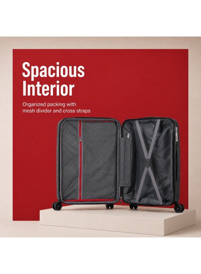 60 cm Hard Shell Polypropylene Trolley Suitcase with 360° Spinner Wheels – Durable Carry-On Travel Luggage - Image 4