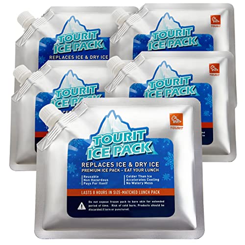 TOURIT Reusable Ice Pack for Coolers Long Lasting Cooler Ice Packs for Cooler Bag Lunch Bags/Boxes, Cooler Backpacks, Freezer Packs for Coolers(Set of 3) - Image 1