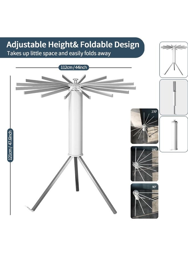 كادي ون منشر تجفيف الملابس قابل للطي, رف تجفيف الملابس دوار 360 درجة - Image 2