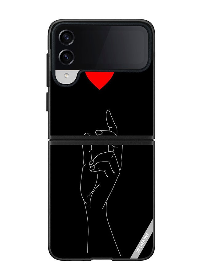 VR CREATIVE غطاء واقي لجهاز سامسونج جالكسي Z Flip4 بتصميم هير أموليد متعدد الألوان - Image 1