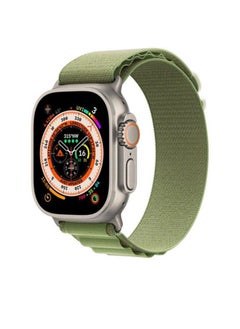 Apple Watch Alpine Loop Band 49mm/45mm/44mm Nylon Woven Sport Strap Compatible with iWatch Series 8/Ultra/7/SE/6/5/4/3/2/1 Green