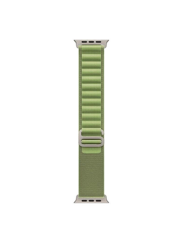Generic - Apple Watch Alpine Loop Band 49mm/45mm/44mm Nylon Woven Sport Strap Compatible with iWatch Series 8/Ultra/7/SE/6/5/4/3/2/1 Green - Image 1