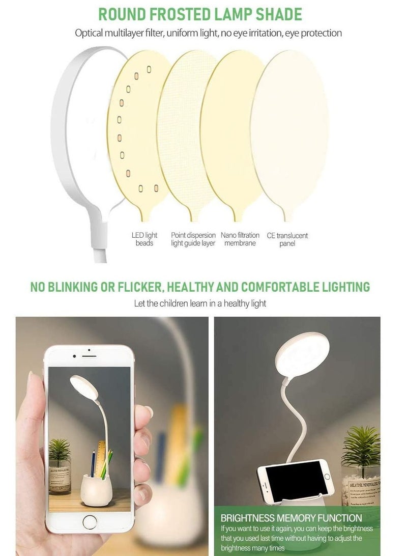 XiuWoo Reading LED Table Lamp Light With Pen and Phone Holder - Image 3