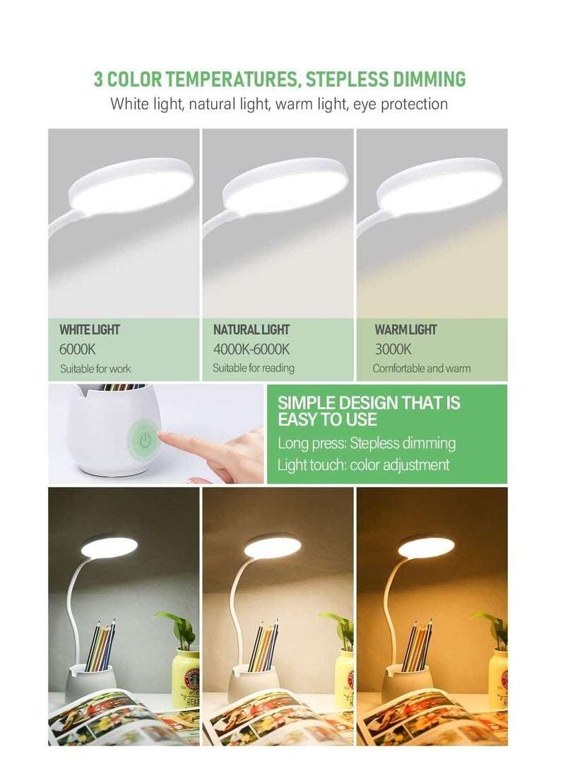 XiuWoo Reading LED Table Lamp Light With Pen and Phone Holder - Image 4