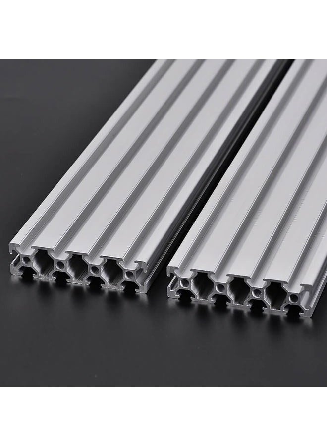 IXGNIJ 2PCS 20 Series T Slot 2080 Aluminum Extrusion Profile 15.75'',European Standard Anodized Linear Rail for 3D Printer Parts and CNC DIY 400mm Silver(15.75inch) - Image 3