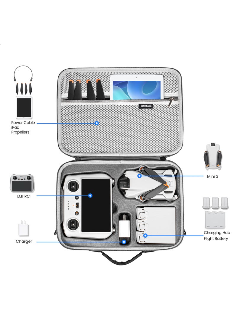 STARTRC STARTRC Waterproof Case for DJI Mini 3/Mini 3 Pro Case Accessories,Portable Travel Bag for DJI Mini 3 Pro/Mini 3 Fly More Combo(for DJI RC/RC2 Controller)  - Image 3