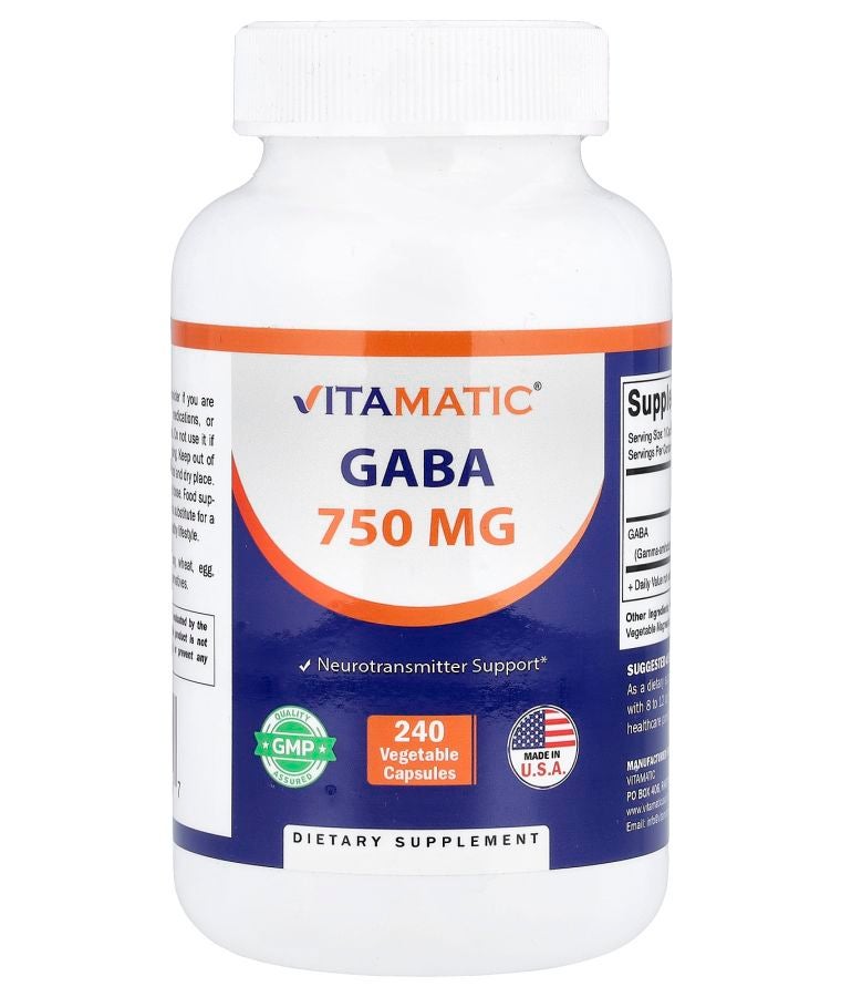 Vitamatic Gaba 750 mg 240 Vegetable Capsules