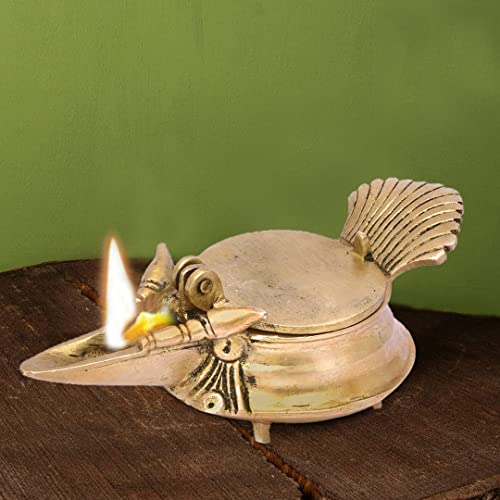 The Advitya Brass Diya for Puja|Pooja Deepak|Pooja Oil Lamp |Gifts | Diwali Decoration Items for Home Decor (1, Chirag Diya) - Image 2