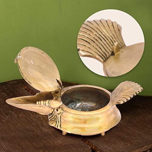 The Advitya Brass Diya for Puja|Pooja Deepak|Pooja Oil Lamp |Gifts | Diwali Decoration Items for Home Decor (1, Chirag Diya) - Image 3