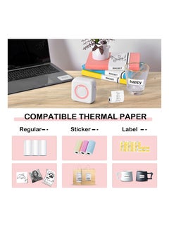 SYOSI Mini Pocket Sticker Printer, Bluetooth Wireless Portable Mobile Printer Machine Thermal Printer for Notes, Memo, Photo, Pocket Label Receipt Printer Compatible with iOS & Android  - Image 4