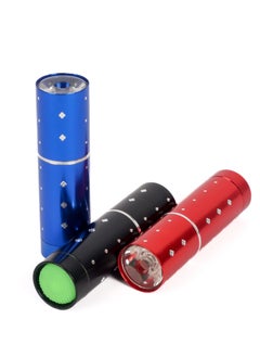 LUSTER 3pc An elegant small flashlight in the shape of a lipstick with a hanger,multiple colors  - Image 1