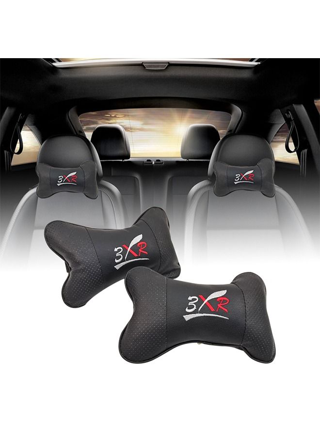 3 اكس ار قطعتان من مسند الرأس لمقعد السيارة ودعم مسند الرأس - Image 2