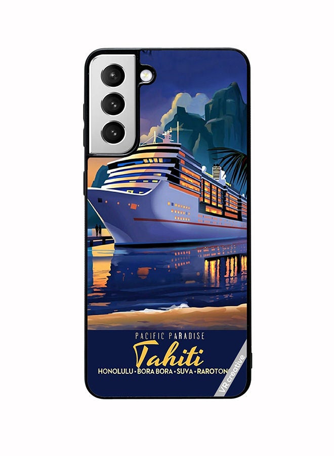 VR CREATIVE Protective Case Cover For Samsung Galaxy S22 Plus 5G Pacific Paradise Design Multicolour - Image 1