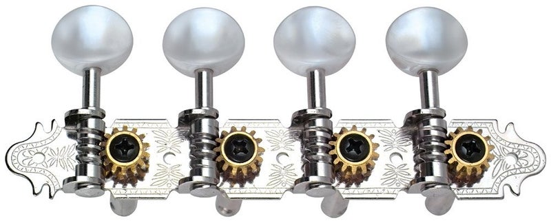 Golden Gate M-121 A-model Mandolin Tuners - 2 planks (4+4) - Nickel - Image 1