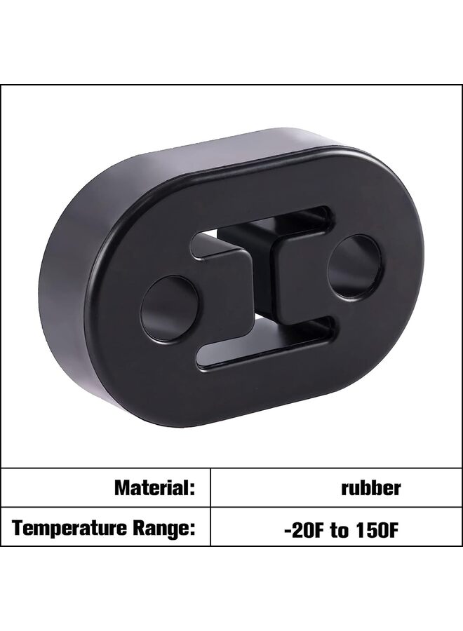 Rubber Exhaust Hanger, Muffler Exhaust System, Heavy Insulator Support Bushing Installation,High-Density Tailpipe Damping Hanger (4PCS Black) - Image 2