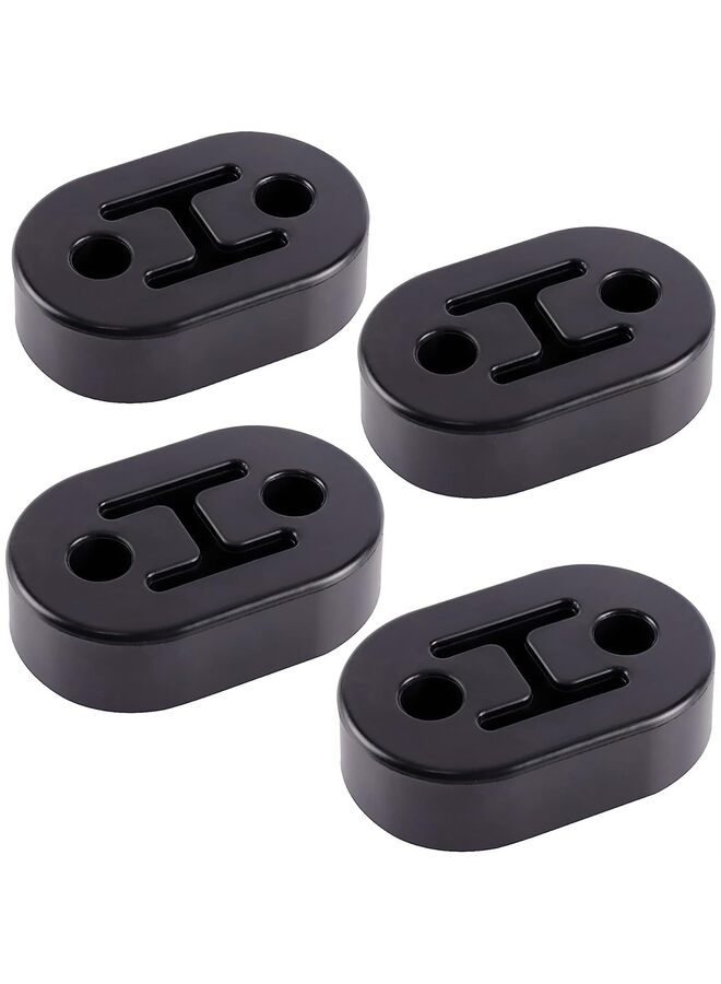 Rubber Exhaust Hanger, Muffler Exhaust System, Heavy Insulator Support Bushing Installation,High-Density Tailpipe Damping Hanger (4PCS Black) - Image 1