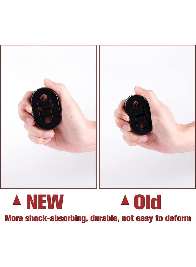 Rubber Exhaust Hanger, Muffler Exhaust System, Heavy Insulator Support Bushing Installation,High-Density Tailpipe Damping Hanger (4PCS Black) - Image 3