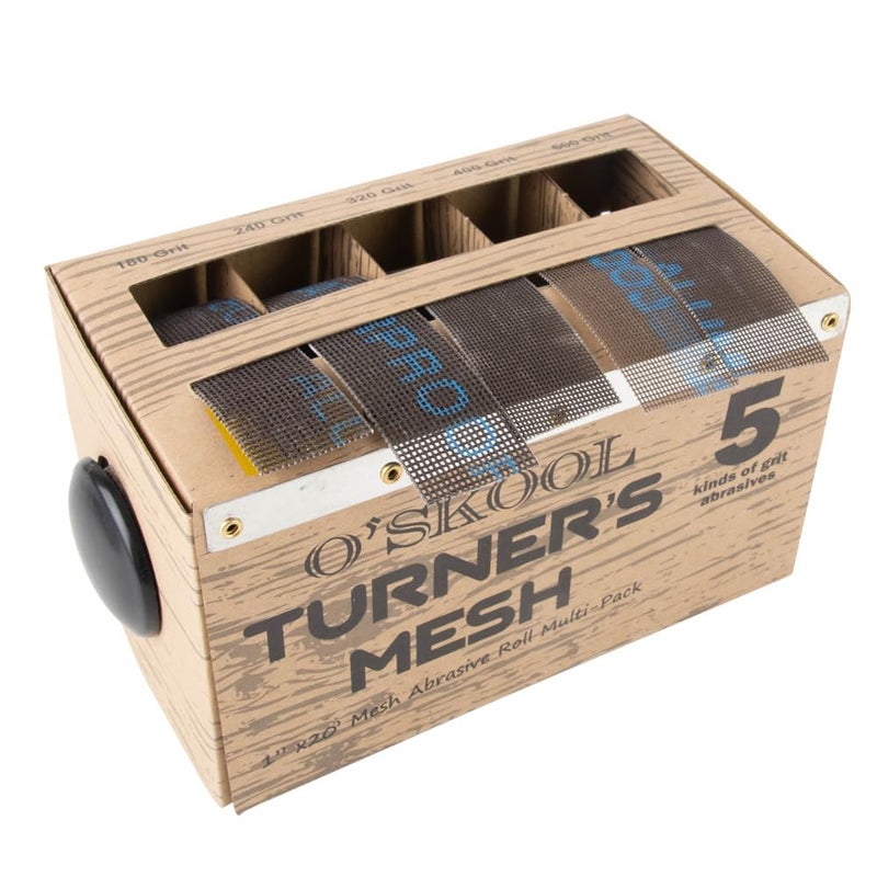 O'skool Turners Mesh Sanding Abrasive Roll with Dispenser 180,240,320,400,600 - Image 1
