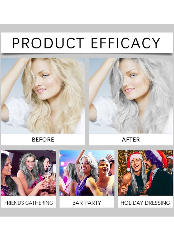 HOEGOA Permanent Hair Color Silver Dye，Silver Gray Natural Hair Dye Cream,Hair Dye Light Gray Silver Color Cream,Gray Silver Color Cream,Grey Permanent Hair Dye,Silver Gray Natural Hair Color Cream,Silver Hair Dye,100g - Image 4