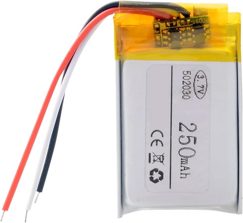 502030 3W 3.7V 250mAh Lithium Polymer Battery 1 PCS - Image 1