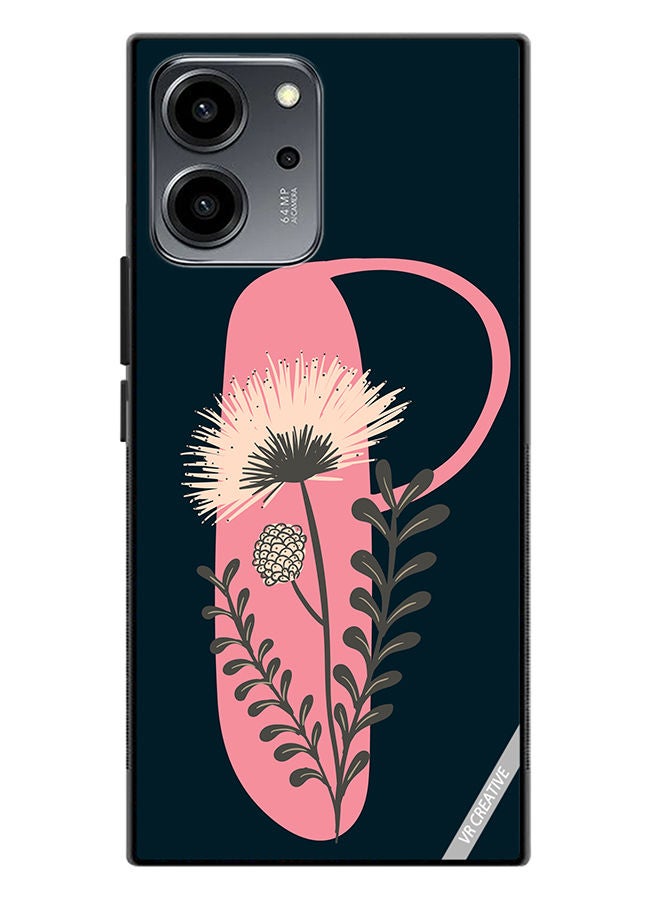 VR CREATIVE Protective Case Cover For Honor 80 SE Alphabet P Design Multicolour - Image 1