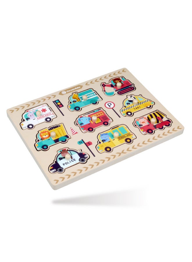 GoryeoBaby Car Traffic Animal Card Hand-held Puzzle Toddler Baby Early Education Shape Puzzle Toy-Color:G-Ocean Panel - Image 3