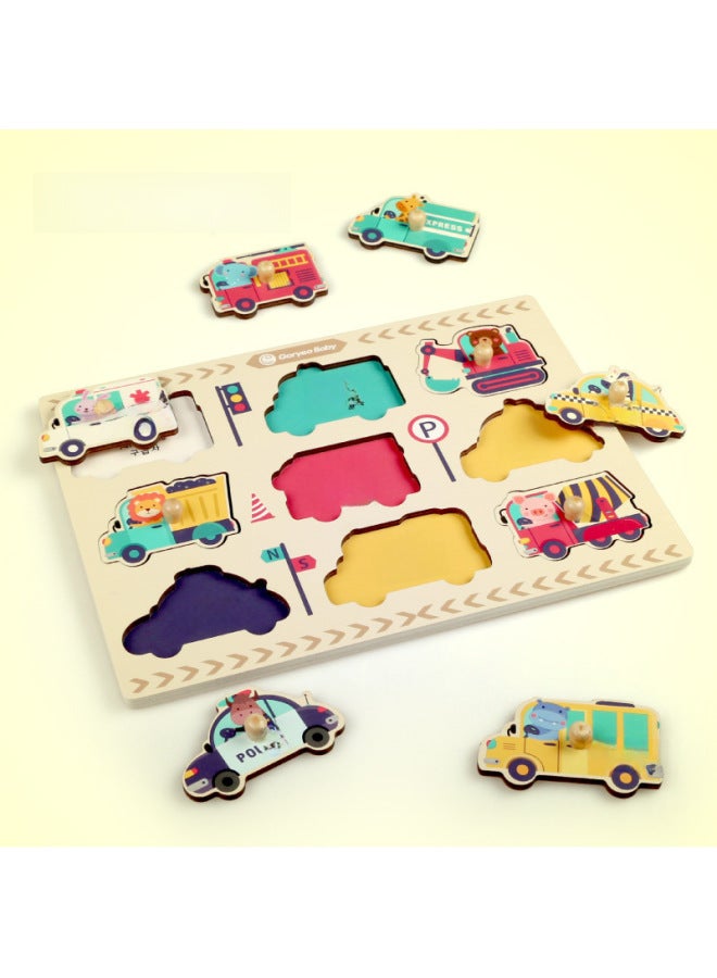 GoryeoBaby Car Traffic Animal Card Hand-held Puzzle Toddler Baby Early Education Shape Puzzle Toy-Color:G-Ocean Panel - Image 2