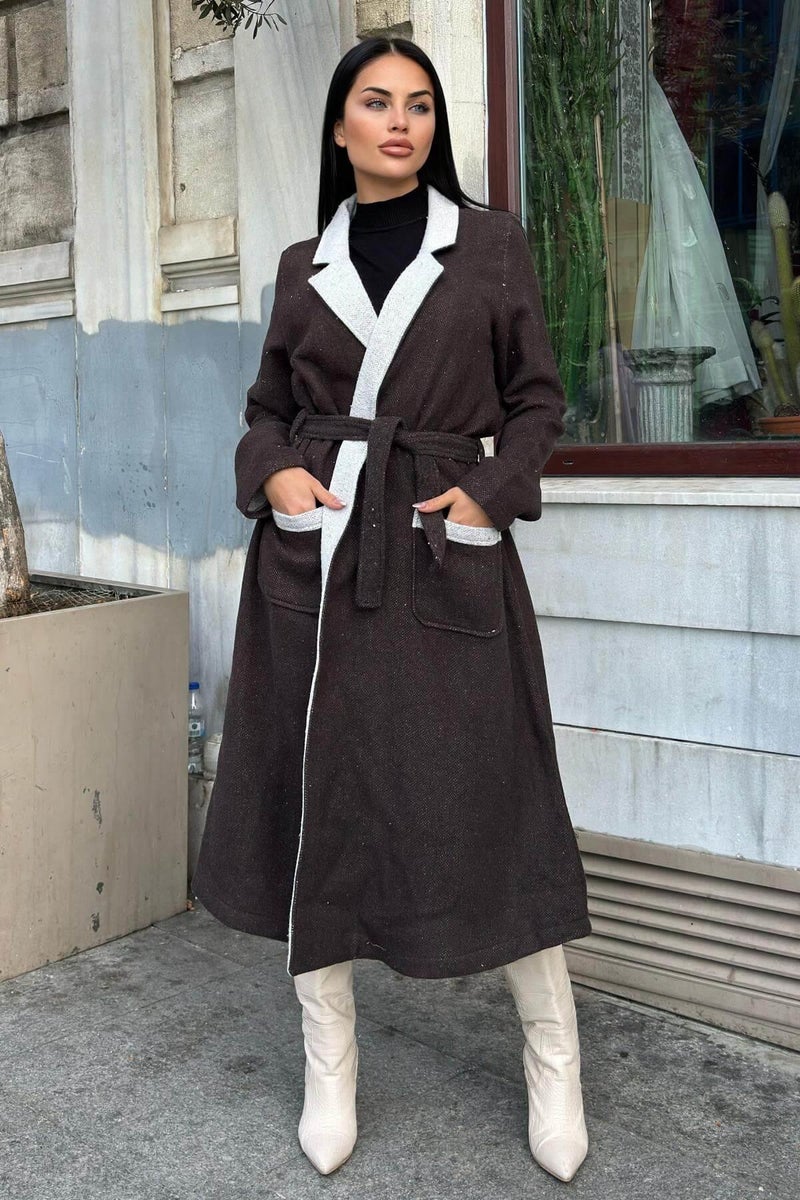 Weshaya Coat Women Brown - Image 1