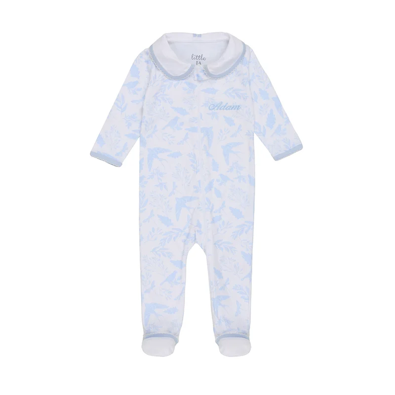 ليتل اي ايه بدلة نوم ذكية بسحاب تغريد - أزرق