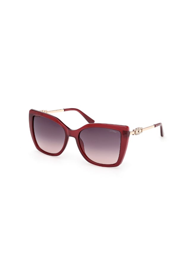 GUESS نظارات شمسية بلاستيكية كاملة الإطار مع حماية من الأشعة فوق البنفسجية من غيس GU0026652F56 - Image 1