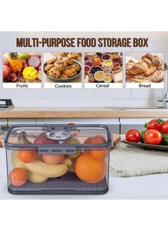 Arabest Bread Box, Bread Storage for Homemade Bread, Airtight Bread Container Time Recording Bread Boxes for Kitchen Counter, Bread Keeper Bread Containers, Storage Airtight Loaf,32.5*22.5*15.5 cm, Grey  - Image 5