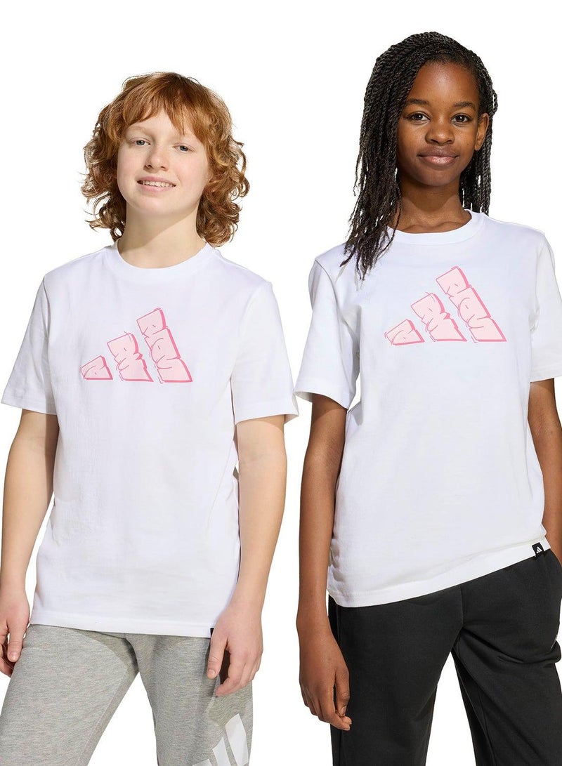 Adidas Graffiti  Graphic T-Shirt Junior - Image 4