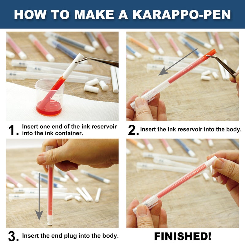Kuretake Karappo Pen, 0.25mm Extra Fine tip 5pcs set, Empty refillable ink pen, for lettering, calligraphy, illustration, drawing, Made in Japan - Image 3