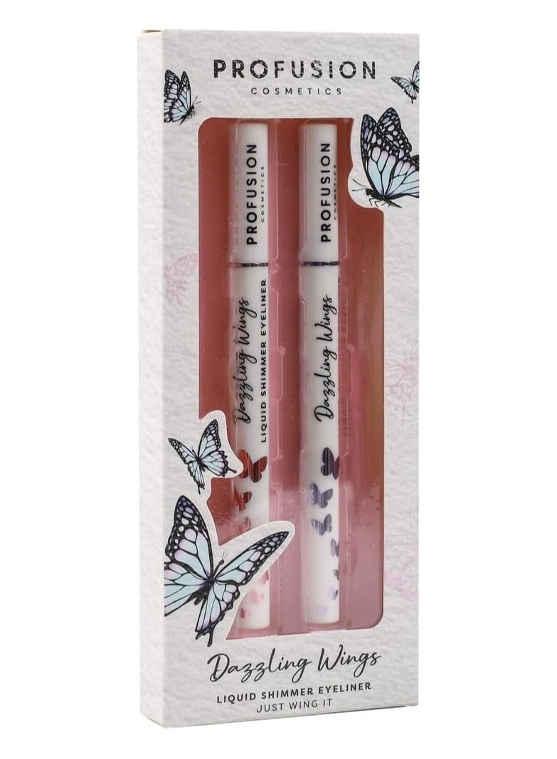 Profusion Cosmetics Empowered Butterfly Dazzling Wings Liquid Shimmer Eyeliner Quick dry Waterproof Sparkling Liners Flexible brush for easy and precise application - Image 2