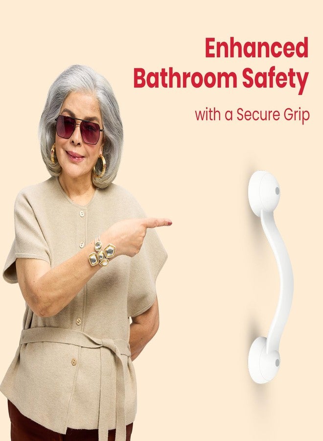 AGEasy (Max Group) Secure Hold Grab Bar (14 inches) | Safety Handrail for Senior Citizen | Anti-Slip Grip Stainless Steel | Elderly & Disability Aid | Wall Mount for Bathroom & Shower - Image 2