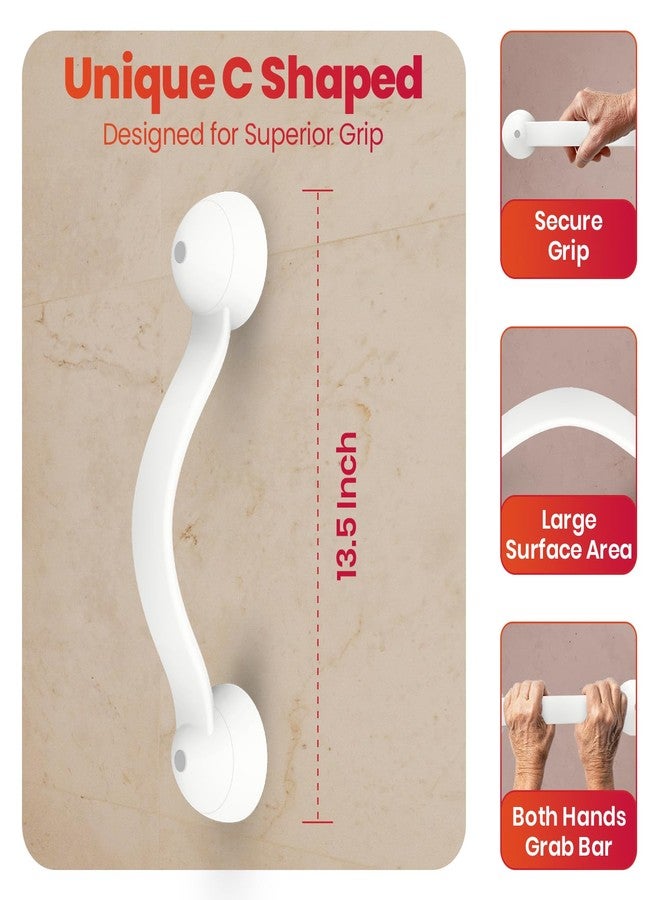 AGEasy (Max Group) Secure Hold Grab Bar (14 inches) | Safety Handrail for Senior Citizen | Anti-Slip Grip Stainless Steel | Elderly & Disability Aid | Wall Mount for Bathroom & Shower - Image 4