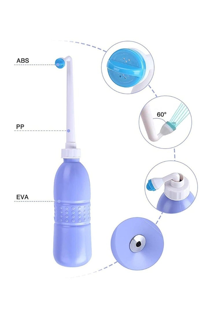 Large Portable Shattaf Bidet Bottle and Traveling Bidet for Personal Cleansing Use - Include Extended Nozzle - Personal Hygiene Care Toilet Bidet Spray -650ml Purple - Image 2